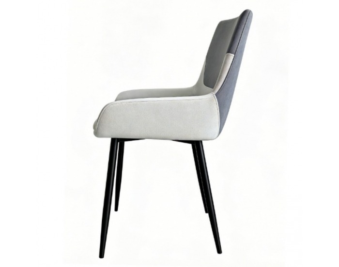 Jedálenská stolička Adrina - tmavosivá / svetlosivá / čierna