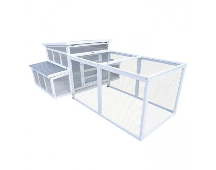 Kurník pre sliepky Adrio - biela / sivá