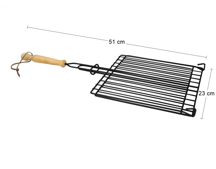 Grilovací rošt AE203 - čierna / prírodná