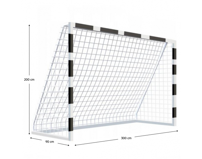Futbalová bránka Afala - biela / čierna