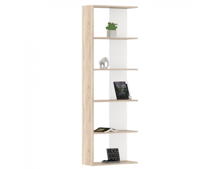 Regál Agatio - dub sonoma / biela