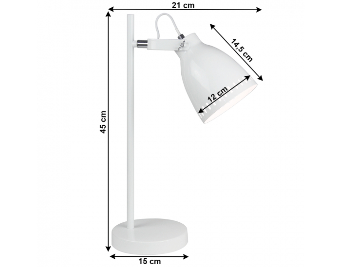Stolná lampa Aiden Typ 1 - biela