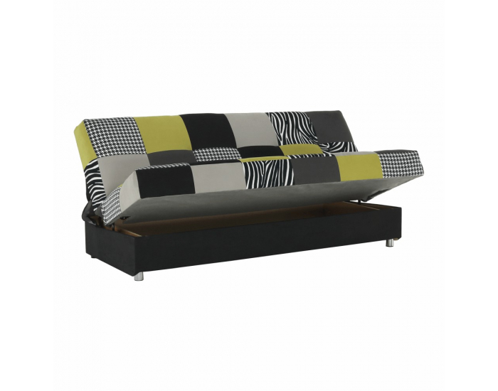 Rozkladacia pohovka s úložným priestorom Alabama - limetková