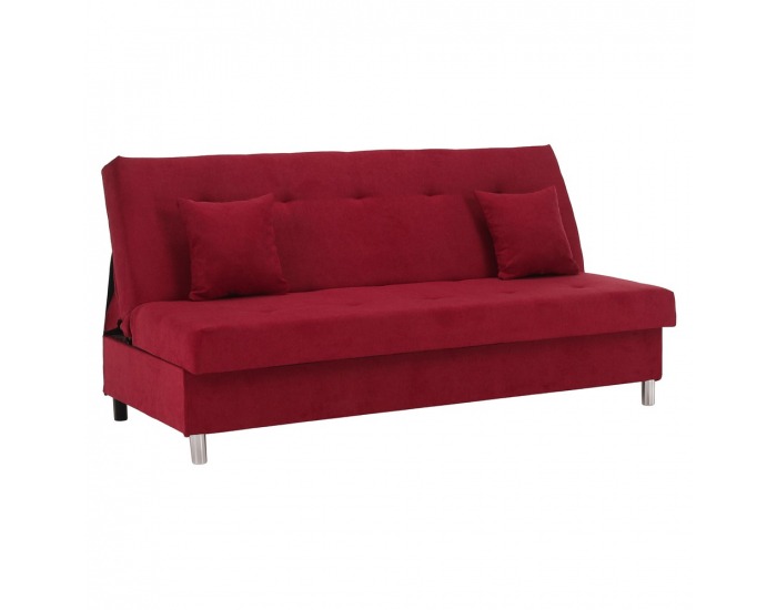 Rozkladacia pohovka s úložným priestorom Alada - červená