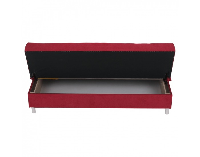 Rozkladacia pohovka s úložným priestorom Alada - červená