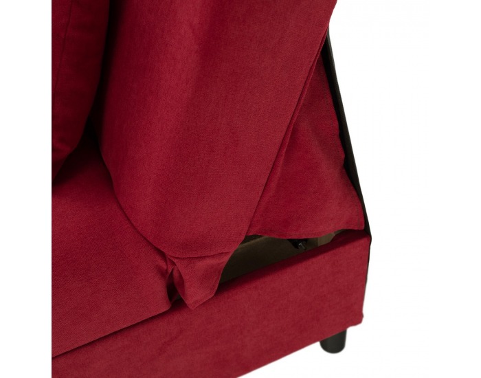 Rozkladacia pohovka s úložným priestorom Alada - červená