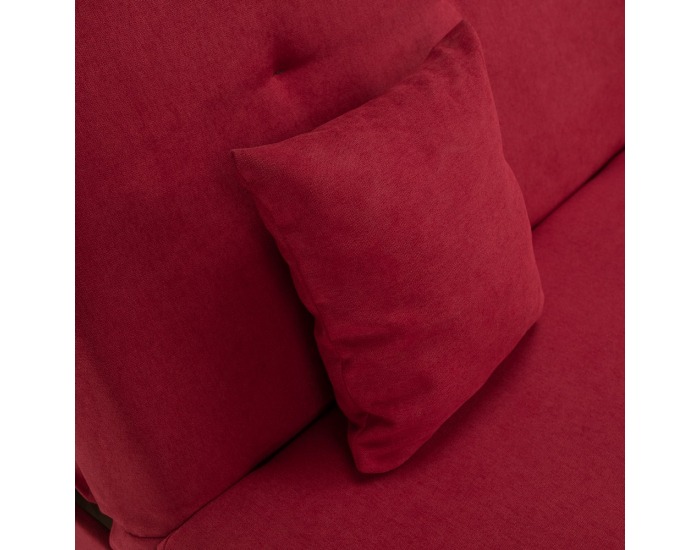 Rozkladacia pohovka s úložným priestorom Alada - červená