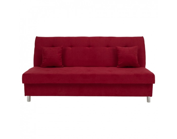 Rozkladacia pohovka s úložným priestorom Alada - červená