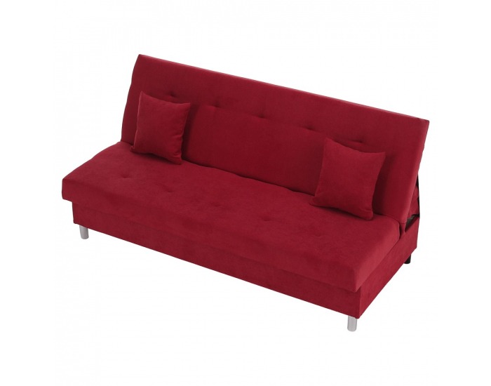 Rozkladacia pohovka s úložným priestorom Alada - červená