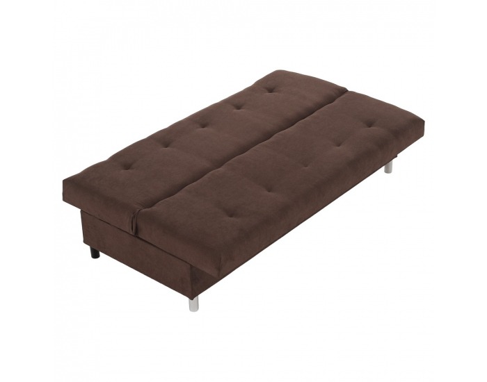 Rozkladacia pohovka s úložným priestorom Alada - hnedá