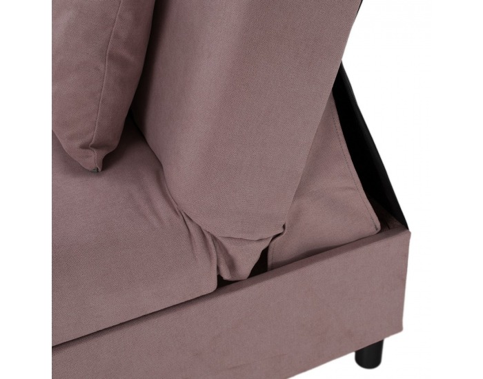 Rozkladacia pohovka s úložným priestorom Alada - ružová