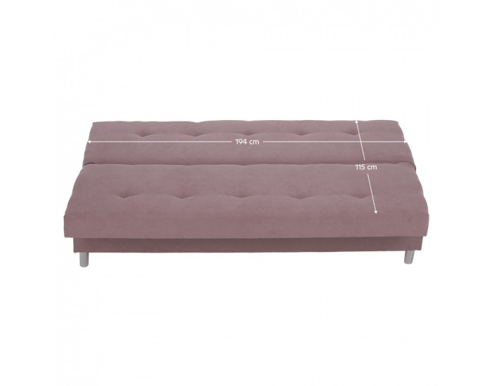 Rozkladacia pohovka s úložným priestorom Alada - ružová