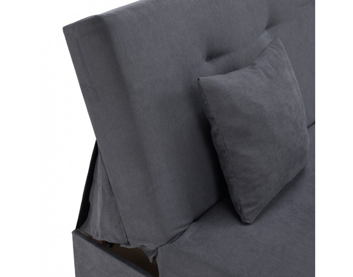 Rozkladacia pohovka s úložným priestorom Alada - sivá