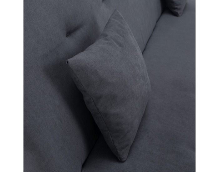 Rozkladacia pohovka s úložným priestorom Alada - sivá