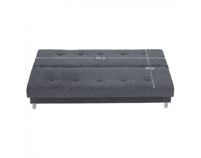 Rozkladacia pohovka s úložným priestorom Alada - sivá