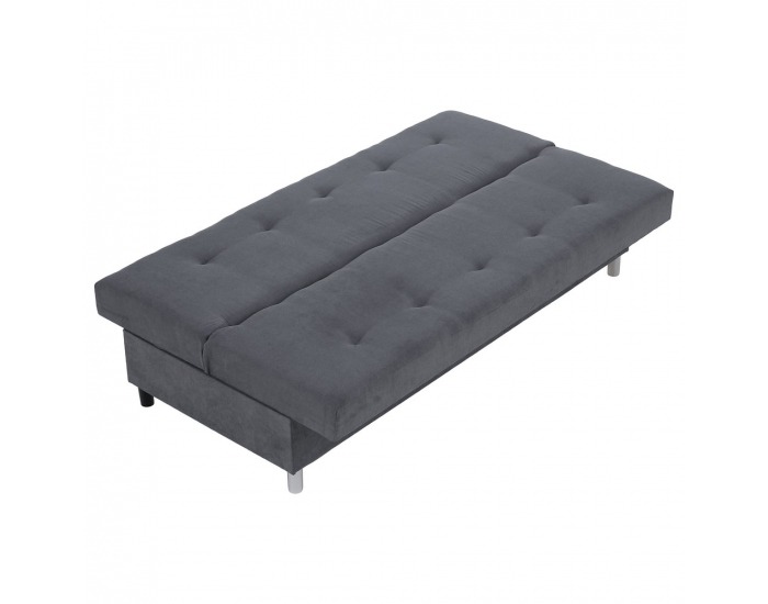 Rozkladacia pohovka s úložným priestorom Alada - sivá