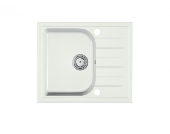 Granitový kuchynský drez Alaros 58,5x49 cm - biela