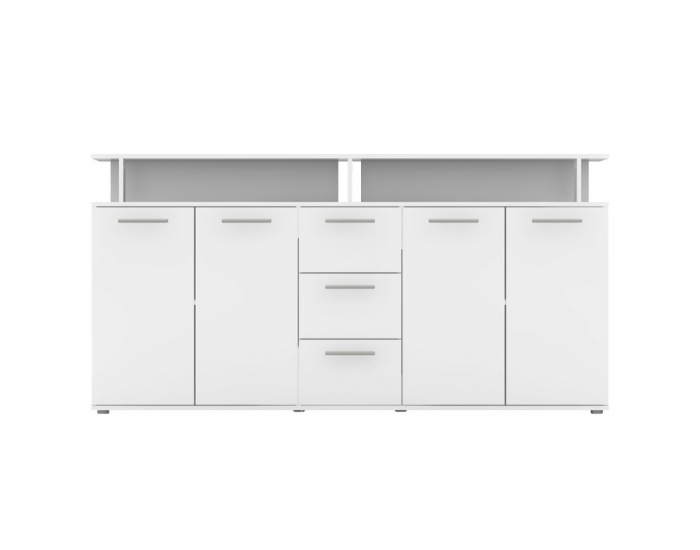 Štvordverová komoda so zásuvkami Albi - biela