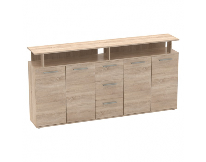Štvordverová komoda so zásuvkami Albi - dub sonoma