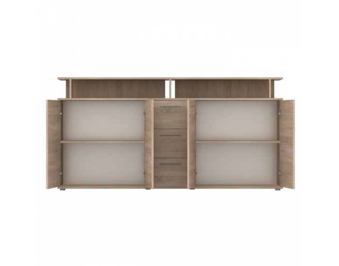 Štvordverová komoda so zásuvkami Albi - dub sonoma