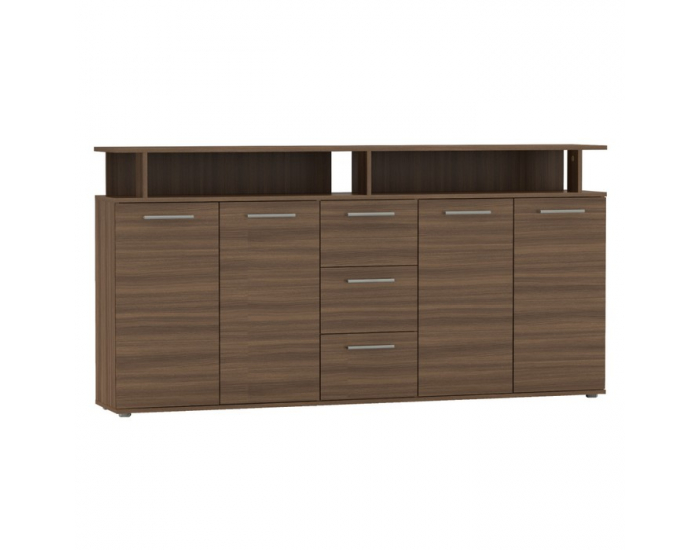 Štvordverová komoda so zásuvkami Albi - orech tabacco