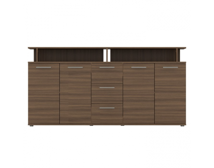 Štvordverová komoda so zásuvkami Albi - orech tabacco