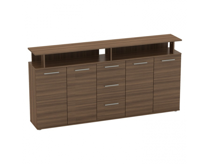 Štvordverová komoda so zásuvkami Albi - orech tabacco