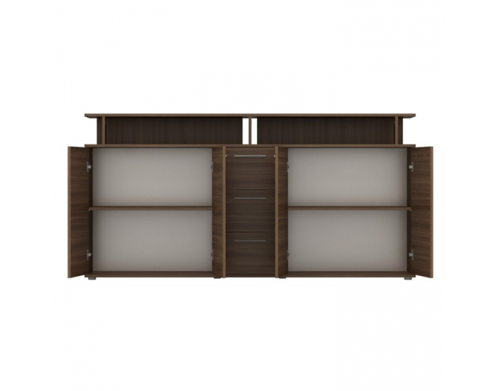 Štvordverová komoda so zásuvkami Albi - orech tabacco