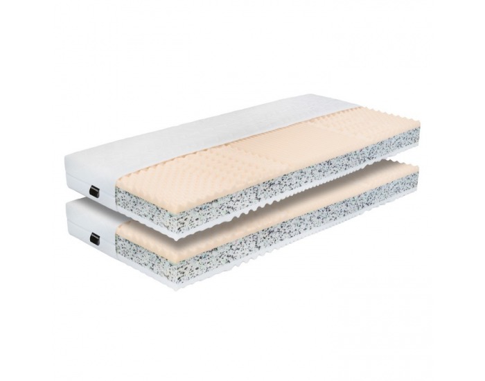 Obojstranný penový matrac (2 ks) Albo Lux 2 New 90x200 cm - biela