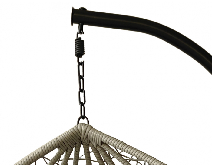 Závesné hojdacie kreslo Alcamo XL - sivá / tmavosivá