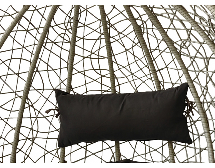 Závesné hojdacie kreslo Alcamo XL - sivá / tmavosivá