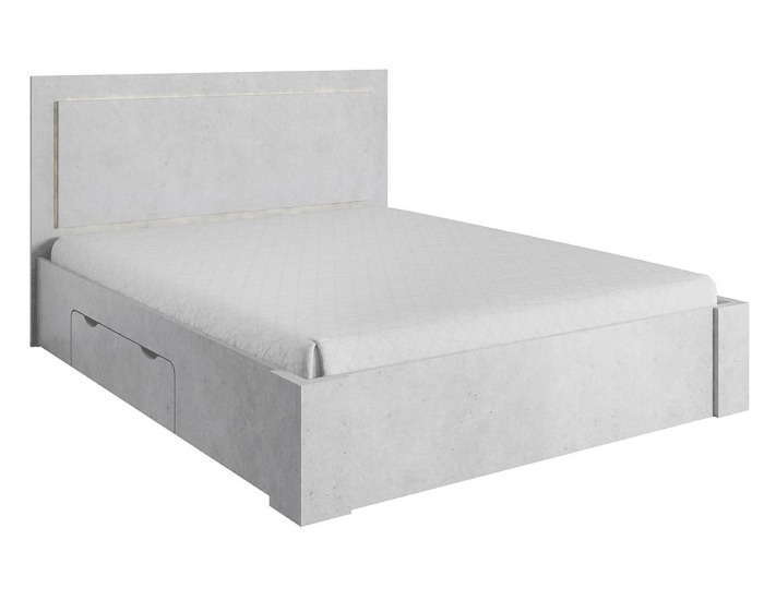 Posteľový rám s úložným priestorom Alden 160x200 cm - sivý betón
