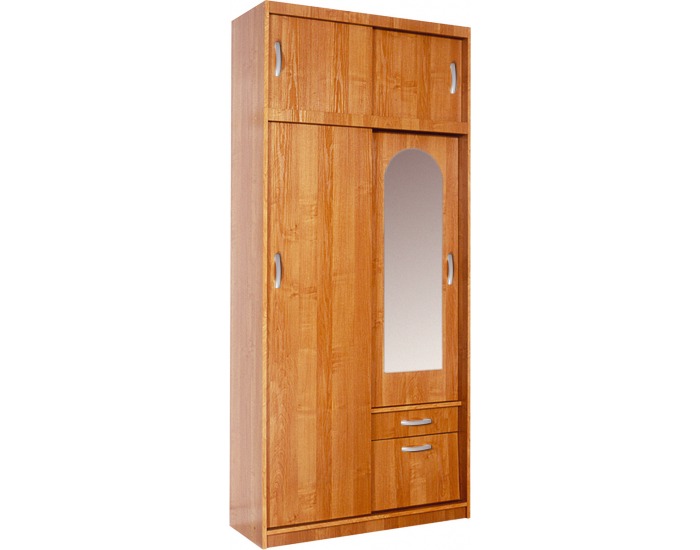 Šatníková skriňa so zrkadlom Aleksander 1 5D - jelša