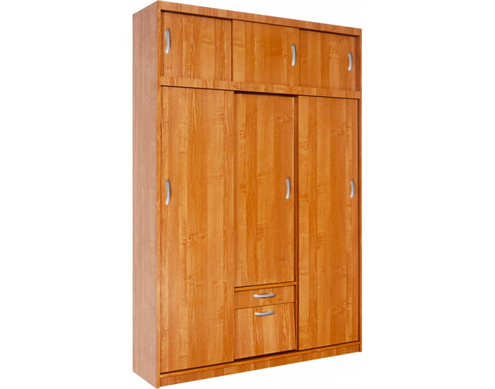Šatníková skriňa s posuvnými dverami Aleksander 2 7D - jelša