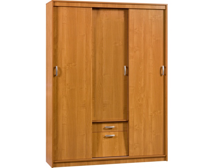 Šatníková skriňa s posuvnými dverami Aleksander 4 4D - jelša