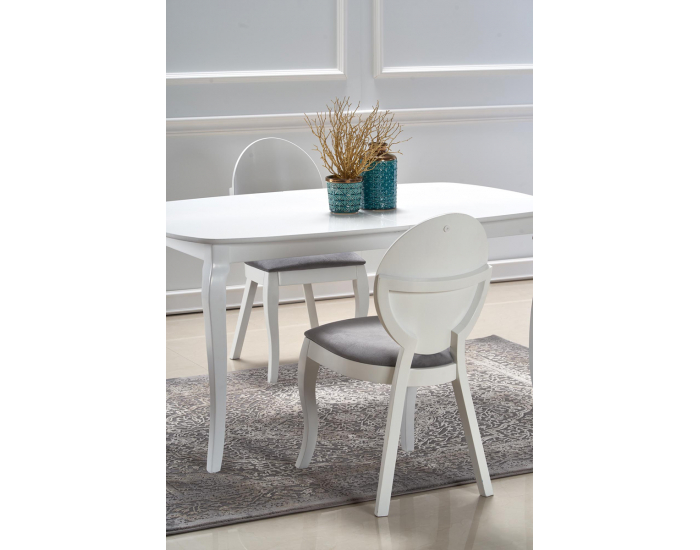 Rozkladací jedálenský stôl Alexander - biela