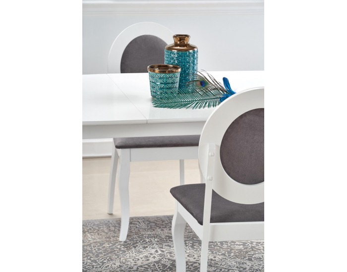 Rozkladací jedálenský stôl Alexander - biela