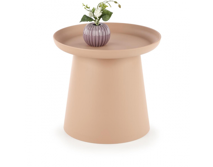Okrúhly príručný stolík Alexis - ružová