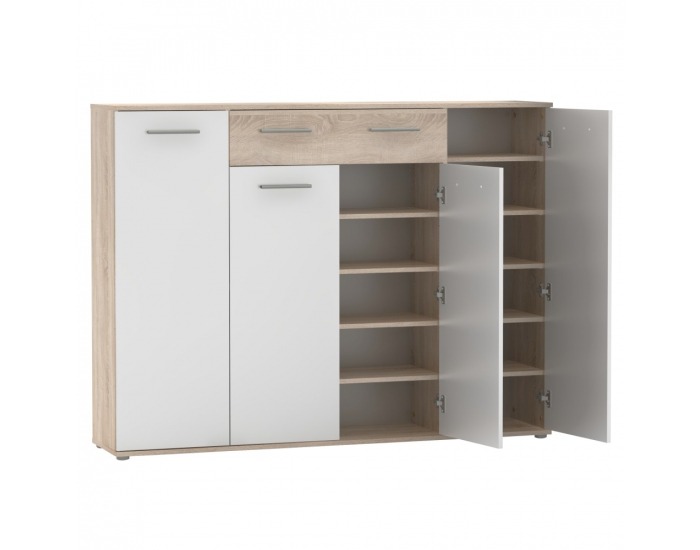 Botník (skrinka na topánky) Alexis - dub sonoma / biela