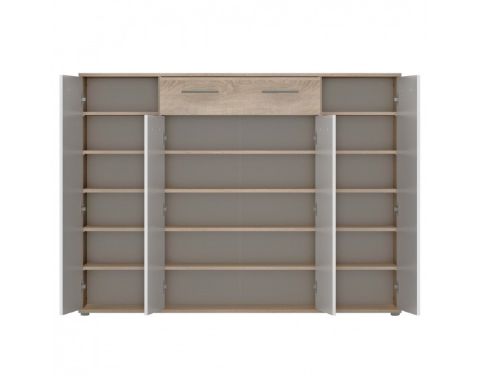 Botník (skrinka na topánky) Alexis - dub sonoma / biela