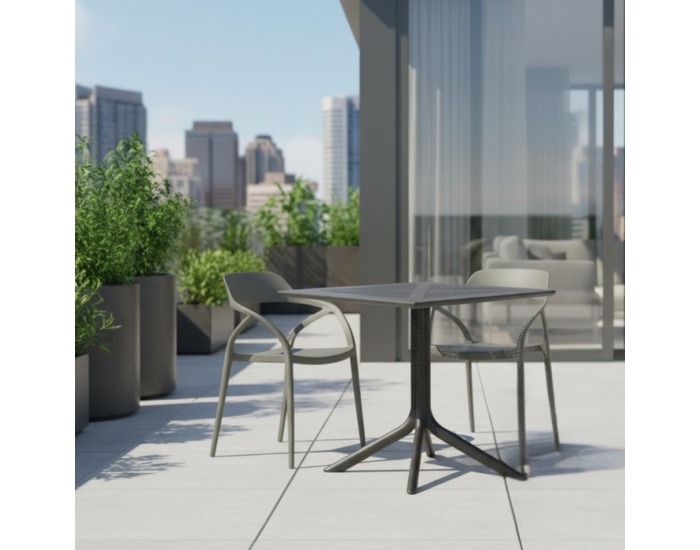 Stohovateľná stolička Alfio - sivá