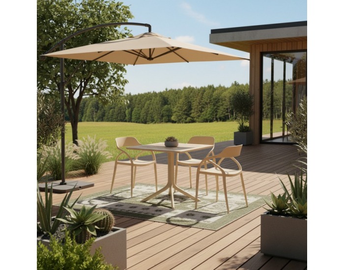 Stohovateľná stolička Alfio - sivohnedá (taupe)