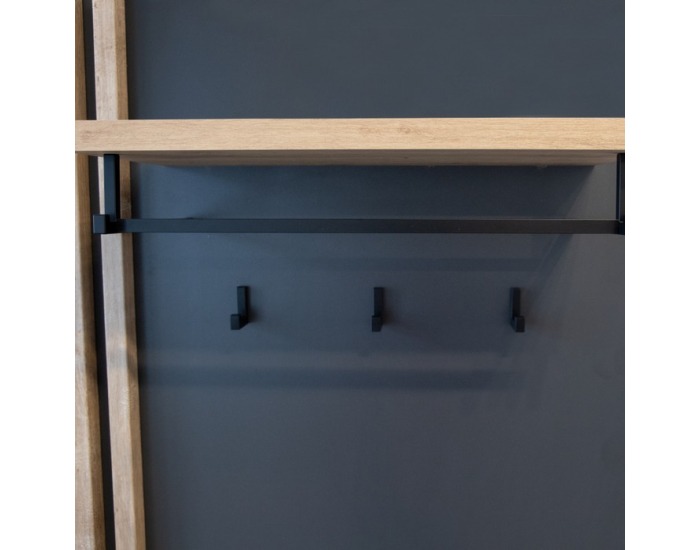 Predsieň Aliva V2 - antracit extra vysoký lesk HG / dub artisan