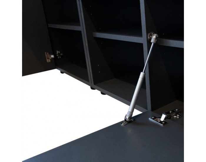 Predsieň Aliva V2 - antracit extra vysoký lesk HG / dub artisan