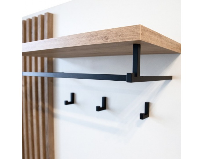 Predsieň Aliva V2 - biela extra vysoký lesk HG / dub artisan