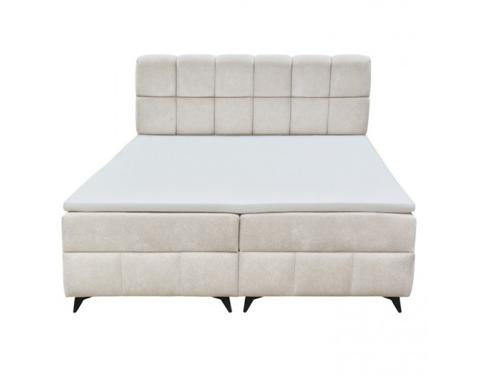 Boxspringová manželská posteľ Alma 140x200 cm - béžová