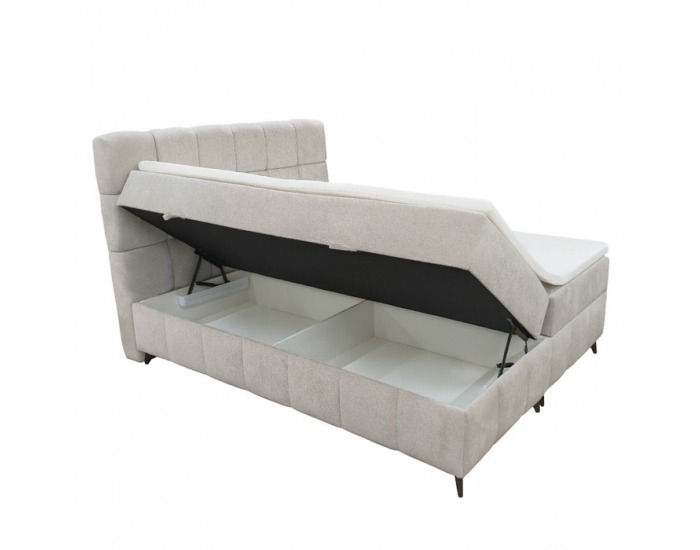 Boxspringová manželská posteľ Alma 140x200 cm - béžová