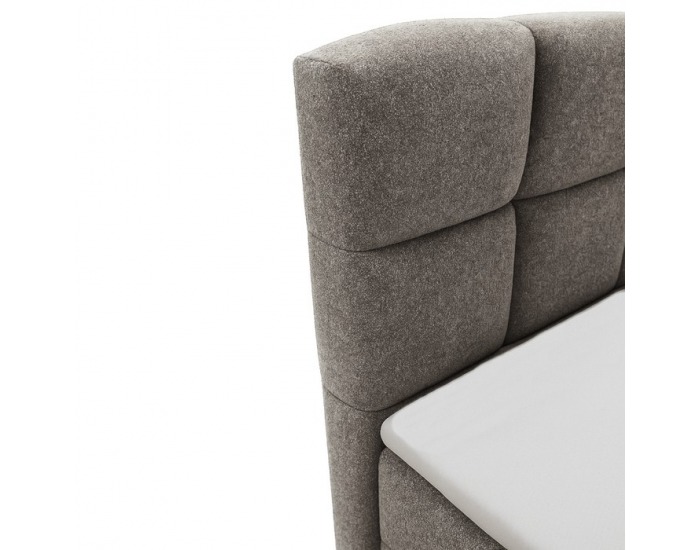 Boxspringová manželská posteľ Alma 140x200 cm - hnedosivá (taupe)