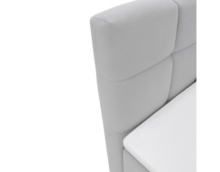 Boxspringová manželská posteľ Alma 160x200 cm - svetlosivá