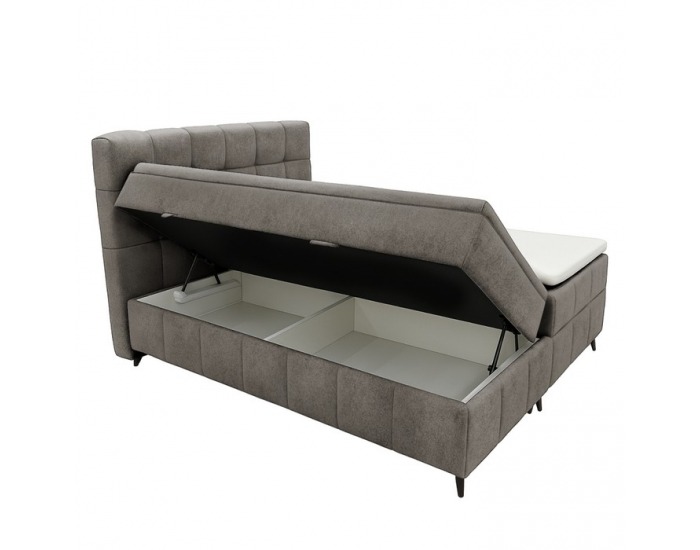Boxspringová manželská posteľ Alma 200x200 cm - hnedosivá (taupe)